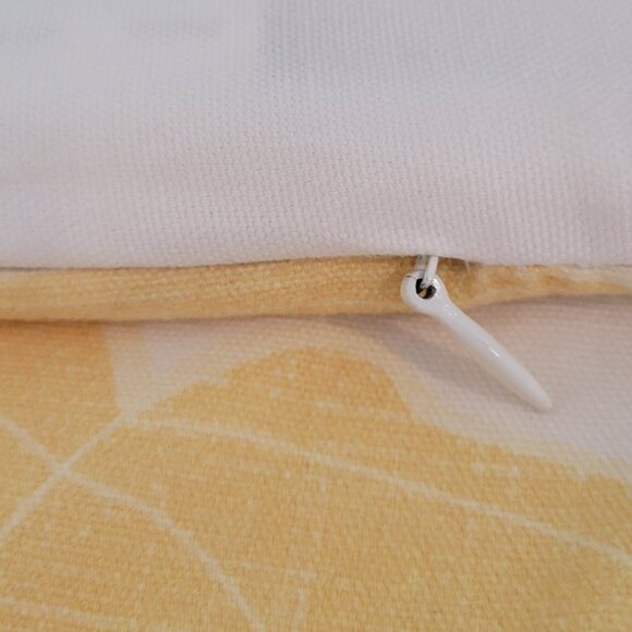 Set of 2 TOMMY BAHAMA 18" Cotton Embroidered Accent Pillow Covers Yellow/Coconut - Picture 6 of 7